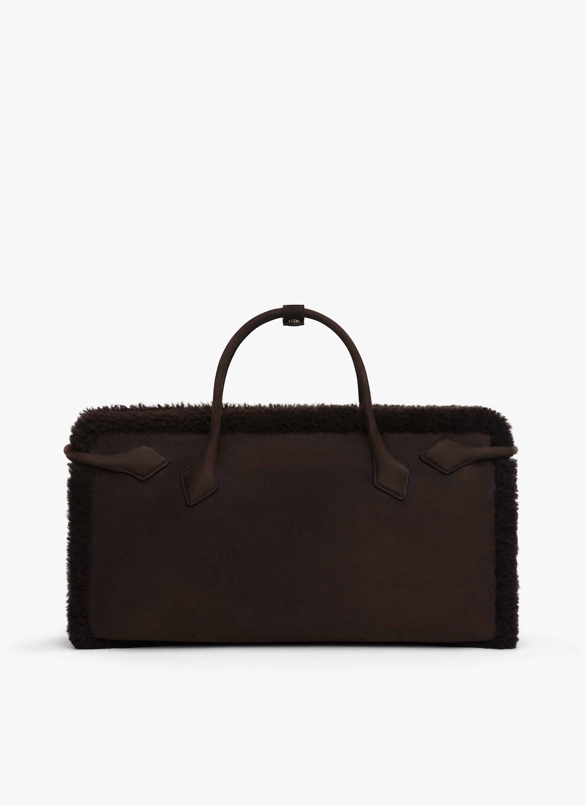 LE TECKEL TOTE BAG IN MERINO SHEARLING ALAÏA BROWN LE TECKEL TOTE BAG IN MERINO SHEARLING